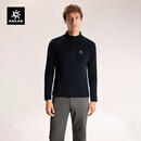 KAILAS凯乐石XM4美丽诺羊毛抓绒衣半开胸保暖打底防静电立领卫衣秋冬