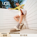 UGG秋季女士经典舒适厚底毛拖包头休闲懒人毛毛鞋勃肯鞋 1122550 SAN | 沙色 38
