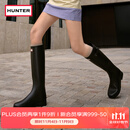 HUNTER【修饰腿型】户外露营女鞋Refined防水防滑高筒靴长筒靴网红女靴 黑色BLK/哑光 38