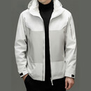 UOSO男士冲锋衣男三合一秋冬季防风机能夹克可脱卸连帽内胆户外登山服 白色*2 5XL 195