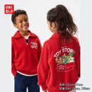 优衣库童装男童女童UT TOY STORY半拉链卫衣玩具总动员485794 15 珊瑚红色 160