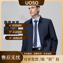 UOSO男士翻领夹克秋冬商务休闲短款外套 S3J147001藏青 【翻领】 L 175 （适合115-130斤）