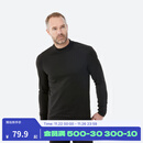 迪卡侬（DECATHLON）滑雪快干透气排汗轻量保暖滑雪打底OVW1 【男士】黑色上装 L