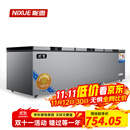 妮雪冰柜商用家用冷柜卧式大容量全冷冻柜展示柜冷冻冷藏大冰柜 2288单温双机铜管-星耀灰扩容版【一级能耗】