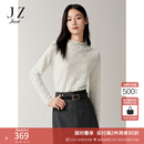 玖姿（JUZUI）浪漫法式镂空蕾丝修身内搭上衣女2025秋季新款JTFQ80102 米白 S