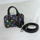 【二手95新】speedy20/25 肩带款 芯片款  女士单肩包 奢侈品箱包 箱包回收 黑三彩nano 尺寸：16*10*7.5 未使用全套