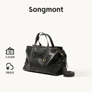 Songmont山下有松循迹系列见物旅行包植鞣皮公文包【李娜同款】 烟墨黑 小号 预售19天