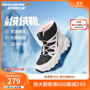 Skechers斯凯奇儿童绒绒靴儿童搭扣加绒靴子女童雪地靴保暖棉鞋664200L