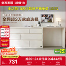 全友家居斗柜原木奶油风多用置物柜可变书桌隔厅柜家用收纳柜政府补贴