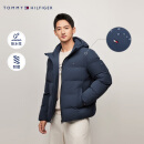 TOMMY HILFIGER【出走都市】秋冬季男装防泼水耐磨保暖连帽棉服夹克外套男33958 海蓝色DBZ M （推荐：135-150斤）