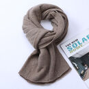 鄂尔多斯市高端送礼纯山羊绒围巾男加厚保暖防风防寒爸爸老公围脖 骆驼色 均码