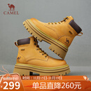 骆驼（CAMEL）【山丘2.0】大黄靴女户外马丁靴 L24W076664R 土黄(加绒) 37