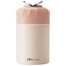 小熊（Bear）焖烧杯316不锈钢内底真空锁温焖饭焖粥饭盒随行男女学生焖烧壶罐 桃气粉【赠餐勺-盖子可当碗】 500ml