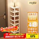 安尔雅简易鞋架门口多层宿舍家用收纳立式省空间分层隔板鞋柜 暖白8层