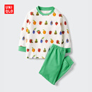 优衣库婴幼儿宝宝UT绘本合作系列睡衣长袖起居服26春夏新款481899 54 绿色 110