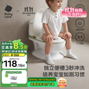 babycare马桶坐便器蹲便器儿童马桶仿真马桶坐便圈2-6岁宝宝便盆温特绿