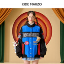 13DE MARZO男女同款 兔八哥联名系列个性机车服潮流百搭棉服外套 黑色 S