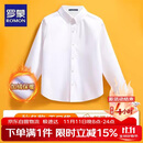 罗蒙儿童加绒白衬衫校园服饰款演出服 白色加绒衬衫 150