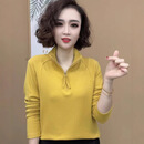 秋冬季新款时尚半拉链立领双面绒保暖CSph女士时尚加绒打底衫jd 黄色 加绒 2XL 建议120-130斤