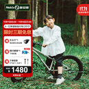 Nabiis那贝斯儿童自行车6-10-12岁铝合金城市超轻青少年学生单车20寸银