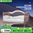 哈卡达（HAGADAY）婴儿床无缝拼接床实木婴儿儿童大床新生儿宝宝床 单床+10cm4D空气床垫+天鹅白床围 200*80cm