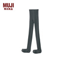 无印良品（MUJI）女式 合脚直角罗纹编织裤袜 连裤袜打底袜女25年秋季 DGE06A5A 炭灰色 L 身高160-165 臀围95-100