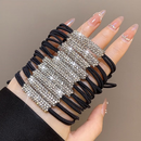 伴玥苼水钻高颜值头绳女发绳2025年新款马尾发圈水晶半扎头发橡皮筋头饰 头绳 水钻白色【5】根