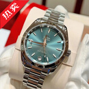 【二手99新】欧米茄（OMEGA）手表女款海马系列150米防水 新款瑞士全自动机械女士腕表精品全套 绿盘钢带 220.10.34.20.10.001