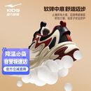 鸿星尔克（ERKE）童鞋男女童运动鞋儿童中大童旋钮扣休闲鞋暖亚麻/正黑37