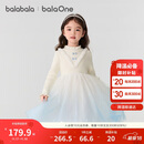 巴拉巴拉balaOne童装女公主裙2025秋冬儿童连衣裙针织网纱裙209425111001
