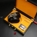 Maza Honguan轻奢男士鳄鱼皮皮带男真皮高端新款平滑扣腰带裤带男 礼盒套装【金色扣+银色扣+皮带】 150cm 联系在线客服【领优惠券】