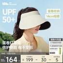 蕉下（beneunder）蛋卷灯罩帽大檐空顶帽防晒帽女遮阳帽登山帽太阳帽男UL712白