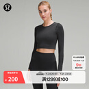lululemon丨Ebb to Street 女士运动长袖 T 恤 LW3DZNS 黑色 XXS /2