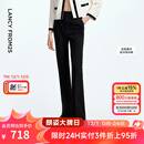 朗姿黑色高腰直筒裤通勤百搭西裤高级感气质长裤2025年秋季新款女 黑色2 L