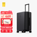 地平线8号（LEVEL8）行李箱密码拉杆箱男女托运大容量万向轮学生旅行者PC箱 24英寸黑