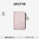 个乐植鞣绵羊皮真皮卡包卡夹钱包轻奢男女款情侣礼物 樱粉 均码