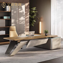 宁邱络阁（NICHLORT）意式办公家具老板办公桌简约现代大班台轻奢董事长办公室桌椅组合 2.6米老板桌+椅子+2.4米文件柜