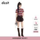 DZZIT地素牛仔短裤2025秋季新款雅丹风复古卷边设计裤子女3J3R1031W 黄褐色 M