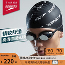 速比涛（Speedo）Cyclone3高清防雾精工镀膜泳镜游泳装备 黑色/银色