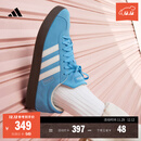 adidas「T头鞋」VL COURT复古休闲板鞋德训鞋男女阿迪达斯轻运动   蓝色/亮白/树脂黄   41