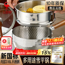 三四钢雪平锅内层316L不锈钢奶锅辅食小锅汤泡面煮锅20cm食品级一体成型