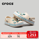 卡骆驰（CROCS）洞洞鞋贝雅卡骆班轻便耐磨一脚蹬休闲鞋|205089 冬日白/彩色-1LI 37 /38(230mm)