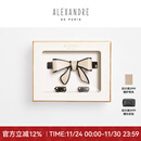 亚历山大（ALEXANDRE DE PARIS）戴安娜系列发夹礼盒套装发饰送女朋友礼物 S米色