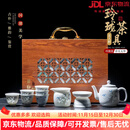 LILICY轻奢高档茶具套装手绘茶具办公手绘茶杯客厅盖碗茶壶礼盒装家用 请注意选择好-规格/颜色