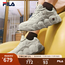 FILA 斐乐男鞋运动鞋面包可颂鞋复古时尚老爹鞋舒适轻便休闲鞋 燕麦色-OM 42