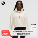 lululemon丨Scuba 女士超宽松款烟囱领卫衣 LW3IFSS 浅象牙白/金 XS /S
