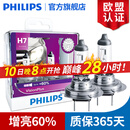 飞利浦增亮60%金耀光汽车卤素大灯灯泡(2支) H7 (12V 55W 一对装)