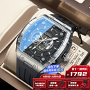 布加迪（BONEST GATTI）手表男士全自动机械表德国防水酒桶型腕表2025新款生日礼物