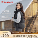 坦博尔时尚短款立领女士短款百搭羽绒马甲TB5330152D 黑色  M (165) 