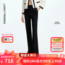 朗姿黑色高腰直筒裤通勤百搭西裤高级感气质长裤2025年秋季新款女 黑色2 L